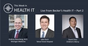 Becker's - This Week in Health IT